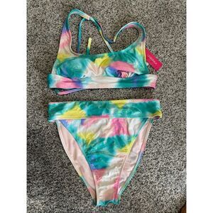 ❤️Xhilaration Metallic Tie Dye Bikini Set